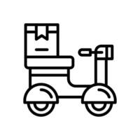 delivery bike line icon. vector icon for your website, mobile, presentation, and logo design.