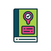 guide book filled color icon. vector icon for your website, mobile, presentation, and logo design.