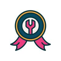 badge filled color icon. vector icon for your website, mobile, presentation, and logo design.
