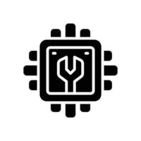 processor glyph icon. vector icon for your website, mobile, presentation, and logo design.