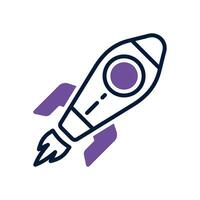 rocket dual tone icon. vector icon for your website, mobile, presentation, and logo design.