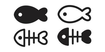 pescado vector icono logo tiburón salmón atún personaje dibujos animados símbolo ilustración garabatear diseño