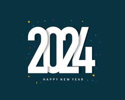 Happy New Year 2024 Simple Greeting vector