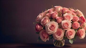 un visualmente cautivador San Valentín día rebaja correo electrónico encabezamiento con un antecedentes ese vitrinas un en forma de corazon ramo de flores de rosas foto