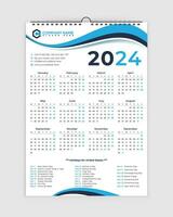 2024 calendario - calendario 2024, calendario diseño, planificador diseño, 12 meses calendario diseño, impresión listo, gratis vector , fiesta