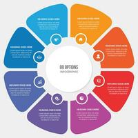 Cycle Infographic Template Design With 8 Stages vector