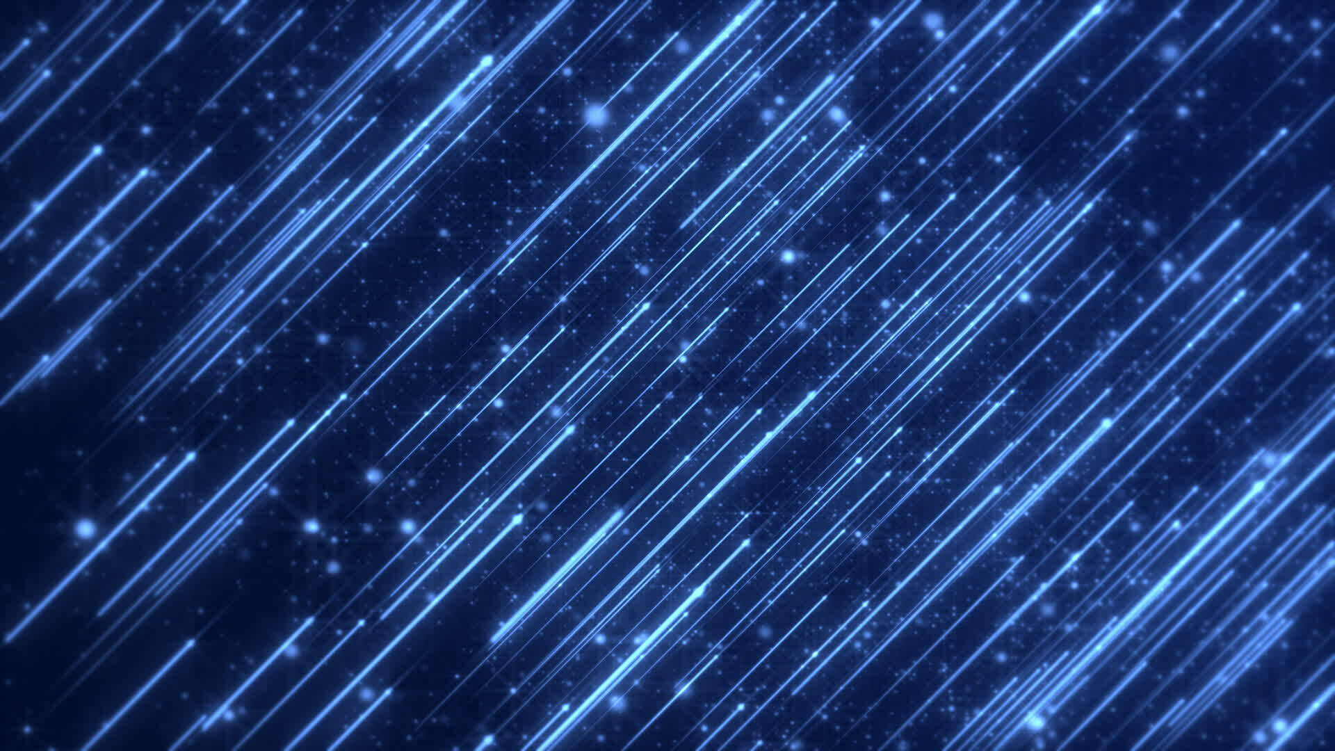 Abstract background animation with icy glittering particles and glowing