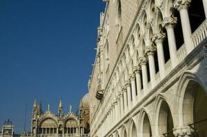 Construction details of the city of Venice photo