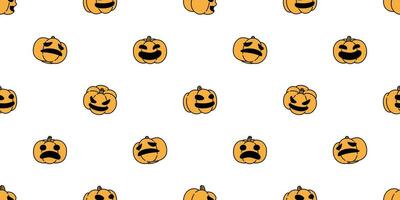 pumpkin Halloween seamless pattern vector scarf isolated repeat wallpaper ghost tile background illustration icon symbol cartoon doodle design