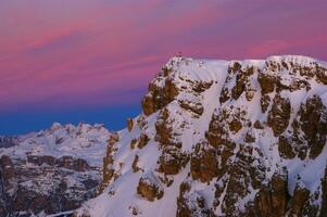 view of the Dolomites mountain range photo