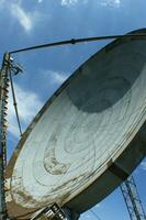 old and large disused radio antennas photo