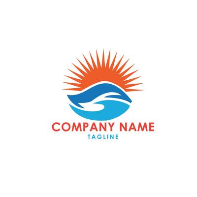beach hotels logo design