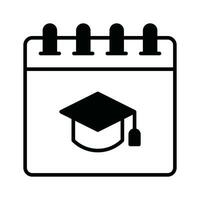 Simple Graduation Date icon. The icon can be used for websites, print material and presentation vector