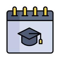 Simple Graduation Date icon. The icon can be used for websites, print material and presentation vector