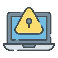 Website error, system hacking, web security, fault in laptop program vector