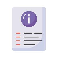 Check this carefully designed icon of information document in modern style vector