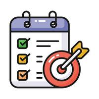 Get your hands on this catchy icon of task goal in trendy style, ready to use icon vector