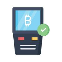 Bitcoin atm machine vector design ready for premium download