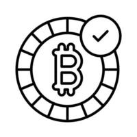 Cryptocurrency coin vector design, bitcoin icon in modern style