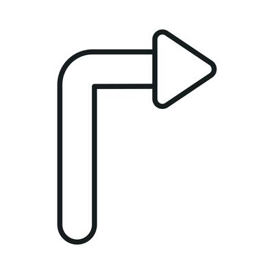 Arrow Icon in trendy style isolated on white background