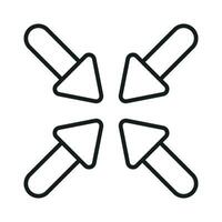 Center point arrows vector design, easy to use icon