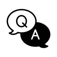Question and answer icon design, bubble chat vectors