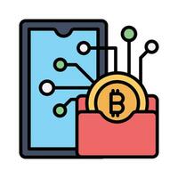 Well designed icon of digital wallet in trendy style vector