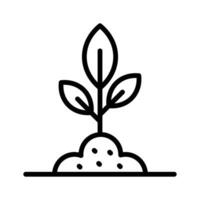 planta icono diseño aislado en blanco fondo, botánica y ecología concepto vector