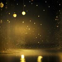 a golden particles background that simulates the appearance of stardust against a night sky photo