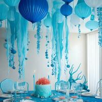 an underwater wonderland for a birthday celebration photo