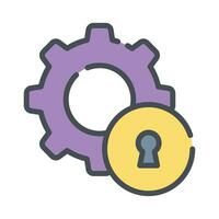 Setting security icon, editable vector, ready to use vector