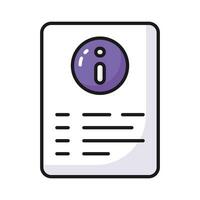 cheque esta cuidadosamente diseñado icono de información documento en moderno estilo vector