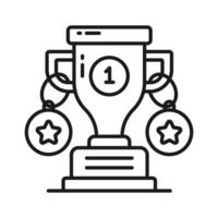 Creatively designed flat icon of trophy in editable style, achievement trophy vector design