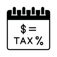 Trendy design icon of tax calendar, ready to use vector