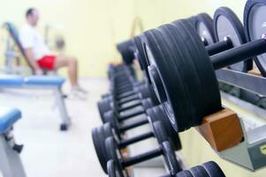 equipment inside a gym photo