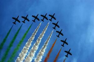 aerial display of the tricolor arrows photo