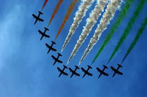 aerial display of the tricolor arrows photo