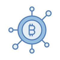 Cryptocurrency coin vector design, bitcoin icon in modern style