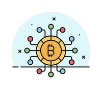 Cryptocurrency coin vector design, bitcoin icon in modern style