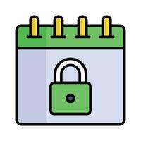 Check this carefully crafted icon of security calendar vector
