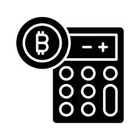 cheque esta increíble bitcoin calculadora vector diseño, personalizable icono
