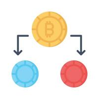 Check this amazing vector of double spending, cryptocurrency collection icon