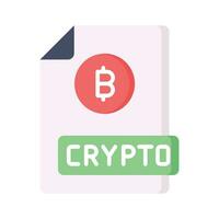 Well designed icon of bitcoin document, Btc with document vector