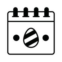 Easter egg with calendar, unique icon design of easter day vector