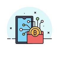 Well designed icon of digital wallet in trendy style vector