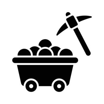 Bitcoin mining vector design in modern customizable style