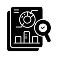 Check this carefully crafted icon of business report, analytical report vector