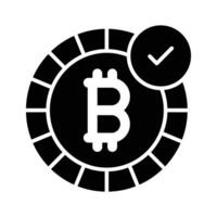 criptomoneda moneda vector diseño, bitcoin icono en moderno estilo