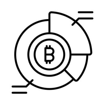 Bitcoin analysis vector design isolated on white background