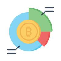 Bitcoin analysis vector design isolated on white background